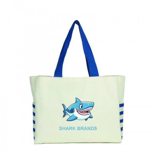 Canvas Tote Bag With Color Handles Canvas Tote Bag With Color Handles