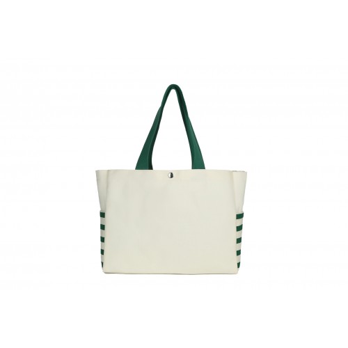 Canvas Tote Bag With Color Handles