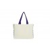 Canvas Tote Bag With Color Handles