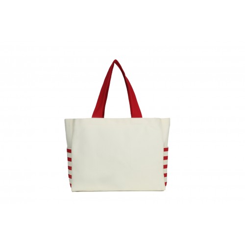 Canvas Tote Bag With Color Handles