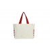 Canvas Tote Bag With Color Handles