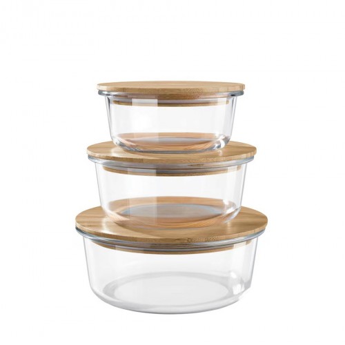 Round Glass Lunch Box 420ml~1300ml