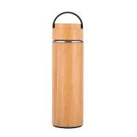 Bamboo Vacuum Bottle with Plastic Hanger Bamboo Vacuum Bottle with Plastic Hanger
