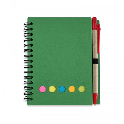 Double Metal Spiral Eco-Friendly Notebook with Pen
