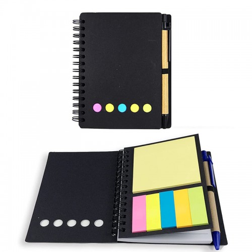 Double Metal Spiral Eco-Friendly Notebook with Pen