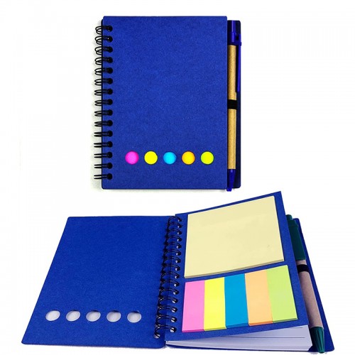 Double Metal Spiral Eco-Friendly Notebook with Pen