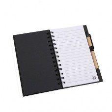 Double Metal Spiral Pocket Notebook with Pen