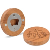 Personalized Wooden Round Bottle Opener Personalized Wooden Round Bottle Opener